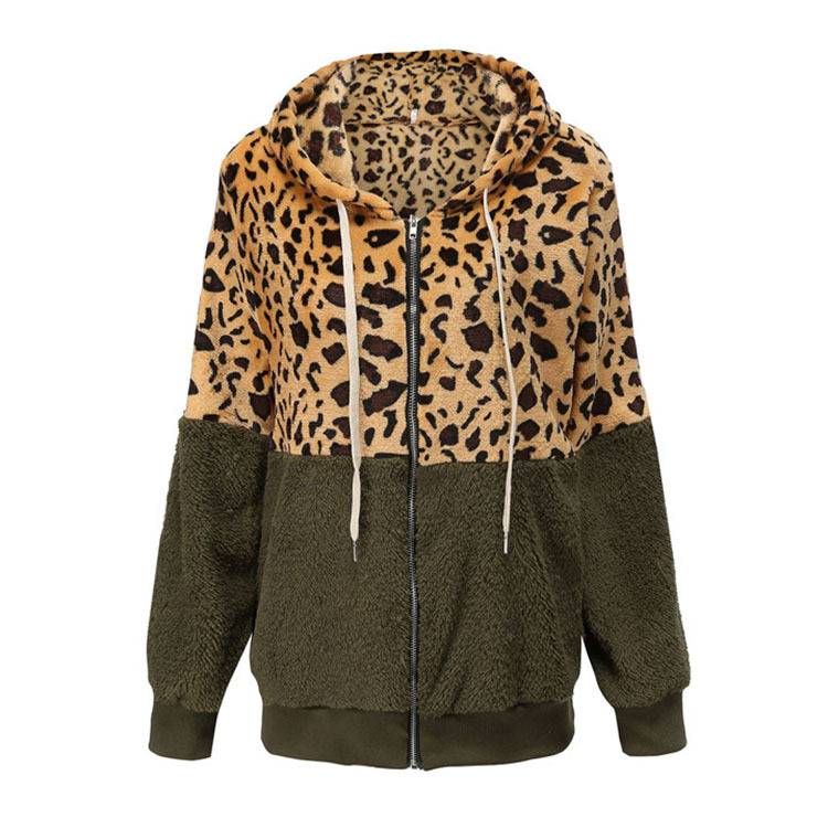 Lea™ | Fleece Hoodie met Leopardenprint