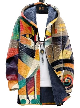 Jarrah™ | Artistieke Sherpa Jas met Print