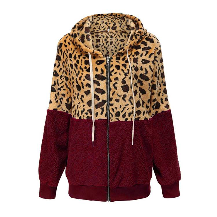 Lea™ | Fleece Hoodie met Leopardenprint