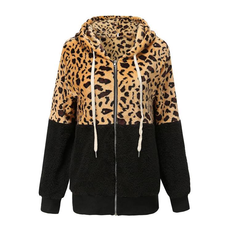 Lea™ | Fleece Hoodie met Leopardenprint