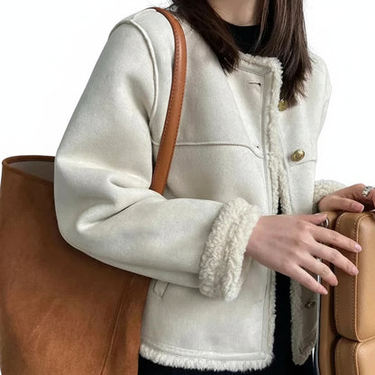 Isabella™ | Jas met Bontkraag en Knoopsluiting