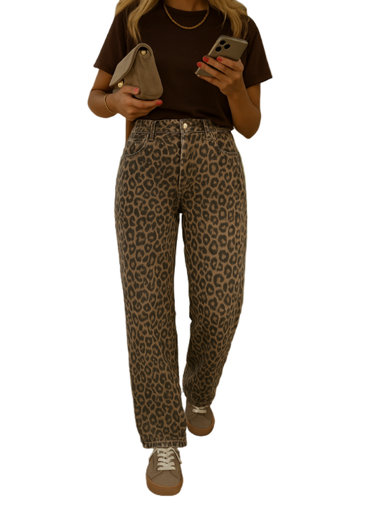 NADINE™ | De Luipaard Flare Broek