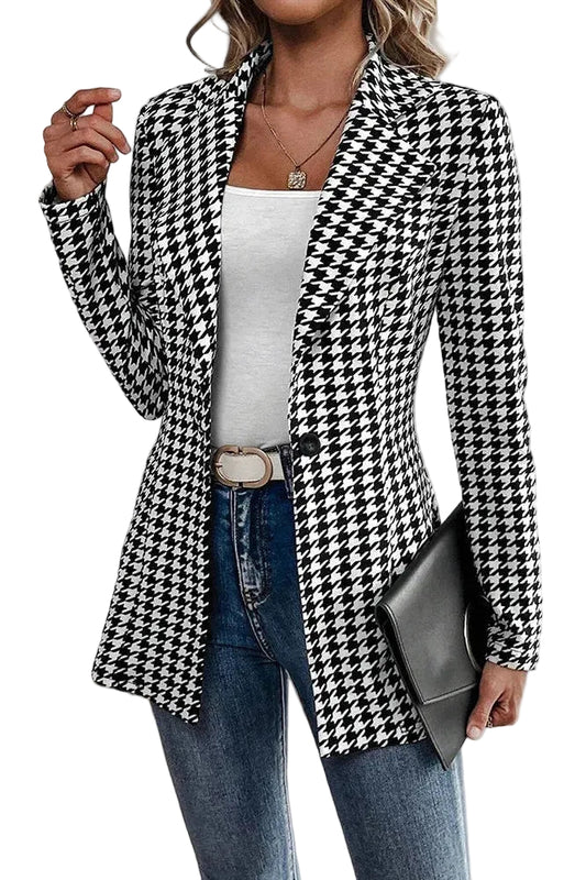 Lara™ | Elegante Blazer Met Fijn Ruitdesign