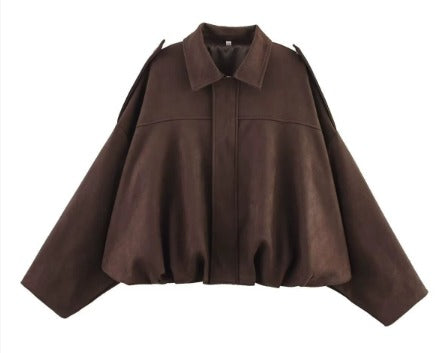 Sienna™ | Suède Look Bomberjack – Elegantie met een Moderne Twist