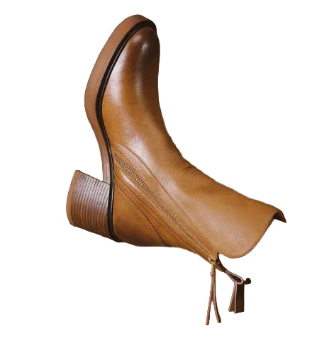 Adele™ | Retro Enkellaarzen Met Hak