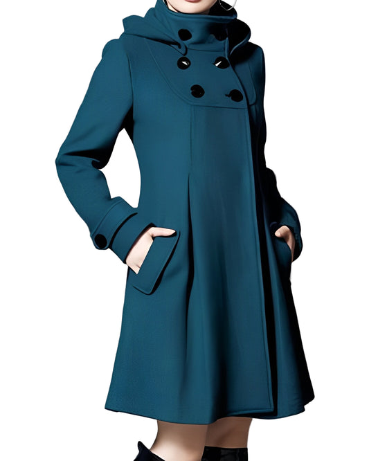 Lucia™ | Mantel Met Capuchon En Kraag