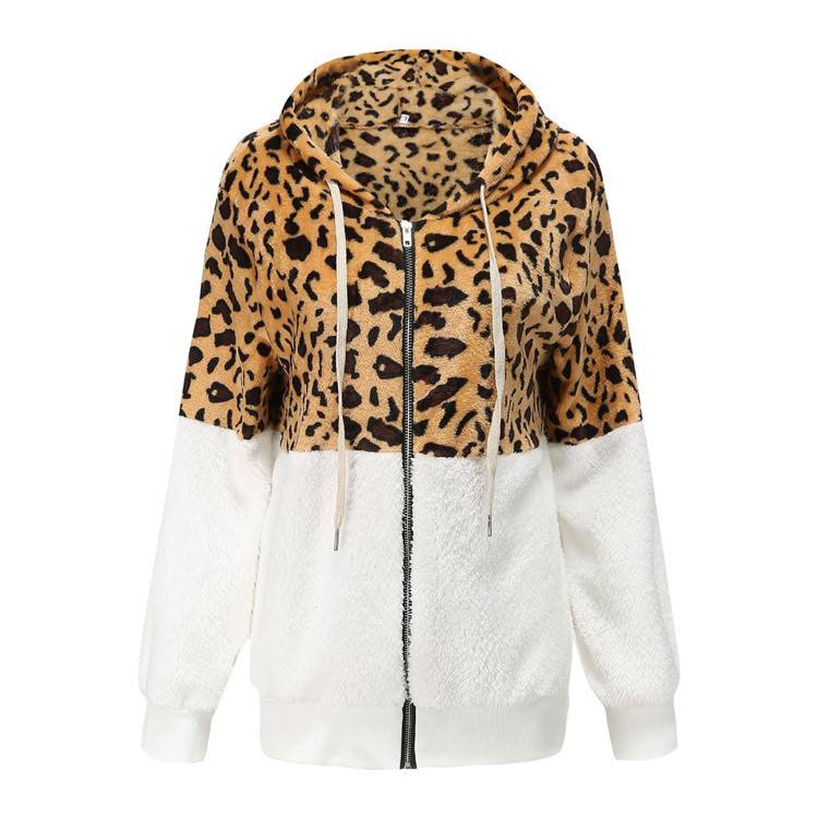 Lea™ | Fleece Hoodie met Leopardenprint