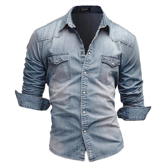 Stijn™ | Retro Denim Overhemd Voor Mannen